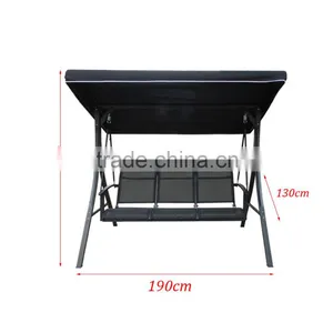 Luxury Leisure Wrought Iron Indoor Swing Chair With Stand 3 Seat Chair Swing thumbnail-5