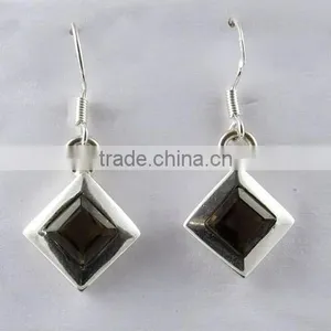 Breath Of Love ! Smoky Quartz 925 Sterling Silver Earring, Gemstone Silver Jewelry, 925 Silver Jewelry thumbnail-5