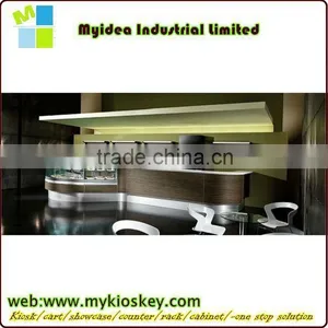 2015 Fantastic Design High Gloss Blue Cambered Surface Bar Counter Bar Counter Plastic thumbnail-1