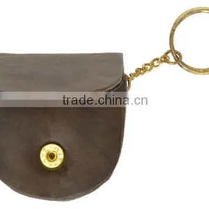 Genuine Leather Mini Coin Change Purse With Key Ring thumbnail-2