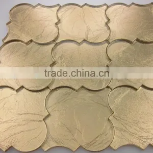 300x300 Goldleaf Glass Mosaic 12''x12'' Waterjet Glass Tile(wj1) thumbnail-1