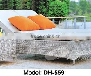 Rattan Double Beach/poolside Sun Lounger thumbnail-1