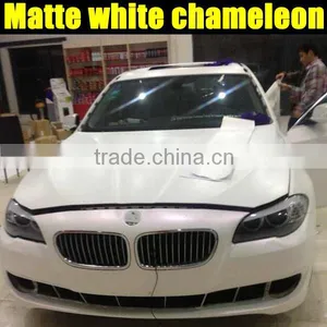 Top Quality Matte Chameleon White to Pink Vinyl Film With Air Free Bubbles 1.52*20m per Roll thumbnail-1
