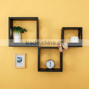 Hot Sale Antique Wooden Wall Cube Shelf for Home Decoration thumbnail-2