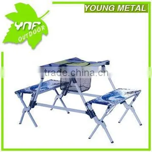 Metal Folding Picnic Table With Beach thumbnail-1
