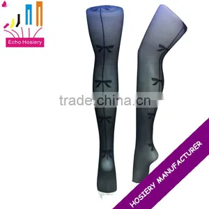 Tight Pantyhose With Back Seam and Bow at Back thumbnail-1