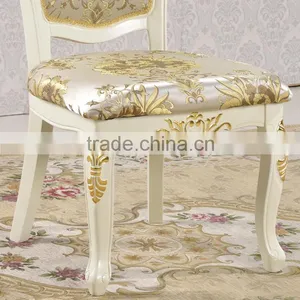 Upholstered Home Furniture Fabric Beauty Wooden Gold Chair thumbnail-4
