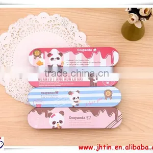 Tin Box With Sliding Lid, Metal Tin Pencil Box, Metal Boxes With Hinged Lids thumbnail-1