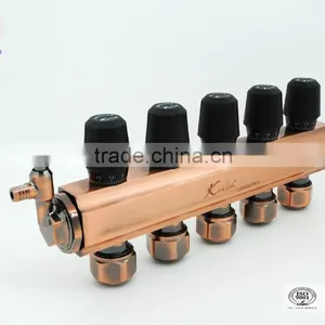 Copper Pipe Manifold for Floor Heating System With Ball Valve thumbnail-6