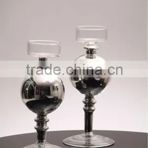 Silvering Glass Candle Holder thumbnail-1