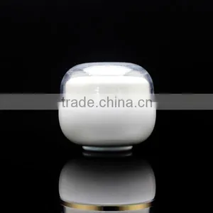 High Quality Opal White Jar With White Cap thumbnail-1