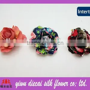 Factory Wholesale Artificial Small Chiffon Fabric Flower thumbnail-1