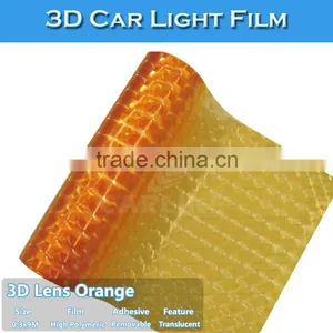 CARLIKE Orange 3D Cat Eyes Headlight Film Car Decal Stickers thumbnail-2
