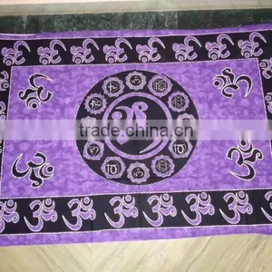 New om Printed Bedsheets Tapestry thumbnail-3