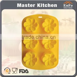 6 Flowers Silicone Cake Mould thumbnail-1