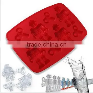 2015 New Design Ice Cream Tools Silicone Robot Chocolate Cake Ice Cream Moulds Summer Ice Tray DIY Mould 19.812.52cm thumbnail-2