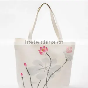 Cotton Fabric Material Handle Style Handmade Canvas Bag thumbnail-2