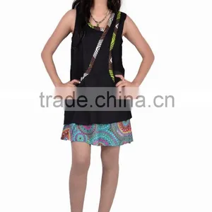 3093 Cotton Dress Printed Dress Robe Vestido Ropa Vetement Supplier India Cotton Hot Summer Beachwear Dresses thumbnail-1