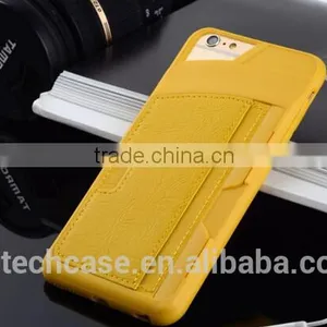 Leather Back Cover Case With Card Slot for Iphone 6 thumbnail-4