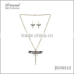 Dragonfly Necklace Set Jewelry Set for Women thumbnail-1