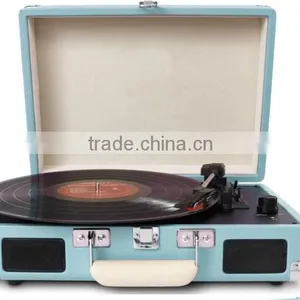 Hot Sale Newest Portable Suitcase Turntable Player Vinyl Records Suitcase Gramophone thumbnail-1