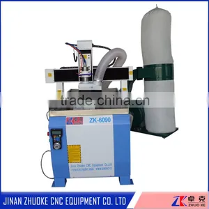 Small CNC 6090 Engraving 4 Axis With Mach3 Control 2.2Kw Spindle Stainless Steel Water Slot Dust Collector ZK-6090 CE Approval thumbnail-1