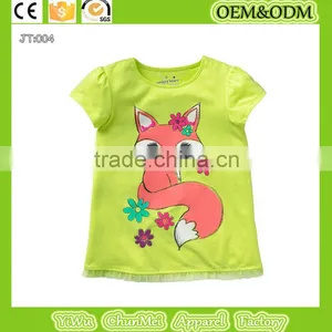 Animal T-shirt Fox T-shirt Child T-shirt 100% Cotton T-shirt Kids T-shirt Girl T-shirt thumbnail-1