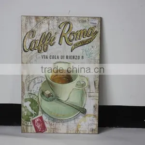 Vintage Wooden Wall Painting Hanging Decor thumbnail-1