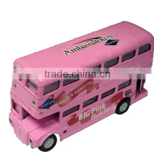 1:72 Die Cast Double-decker London Bus Model Toy thumbnail-1