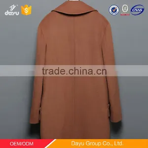 Wholesale 2016 Hot Designer Wool Coat Long Wool Fabric for Winter Overcoat V Collar Wool Jacket thumbnail-2