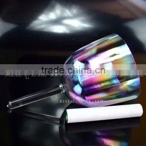 Plated Titanium Quartz Crystal Singing Bowl With Handle and Seven Color thumbnail-4