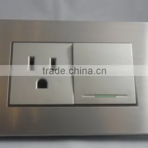 110V American Design Wall Electric 1 Gang Switch+ 15A Socket thumbnail-5