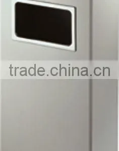 Stainless Steel Rectangular Waste Bin C/w Ashtray Bin thumbnail-1