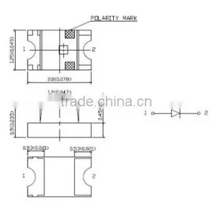 OEM Factory Green Color 330mcd 0805 and 2012 SMD LED thumbnail-2