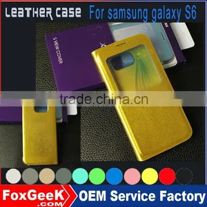 New Leather Case for Samsung Galaxy s6 With Cheap Case Price and Good Quality in Express thumbnail-1
