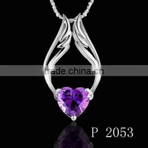 Crystal, Rhinestone Main Stone and Anniversary,Wedding,Gift,Party,Engagement Occasion Heart Necklace thumbnail-1