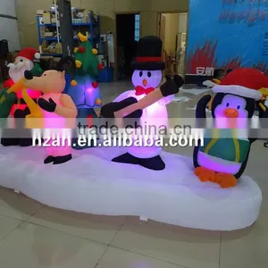 Inflatable Quartet Snowman and Santa for Christmas Decoration thumbnail-3