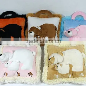 Plush Soft Toy Flower Embroidered Cushion Cover thumbnail-1