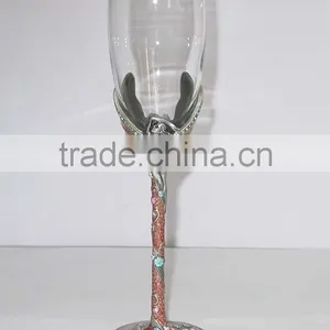 Pewter Champagne Glass Goblet Flute Glassware Wedding Gift Home Deocration Craft and Gift thumbnail-1