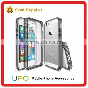 [UPO] High Quality Ultra Thin Slim Clear Anti-scratch Acrylic PC+ TPU Mobile Back Cover Case for IPhone se thumbnail-2