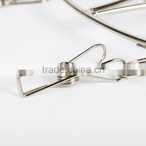 Round Stainless Steel Clothes Clip Hanger and Clips Clothes Drying Rack Hanger Socks Shorts Underwear Drying Hanger thumbnail-3