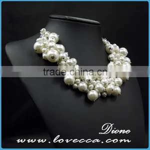 New Wholesale Jewelry Necklace Exaggerate Bohemian Bib Collar Pearl Necklace Chain thumbnail-2