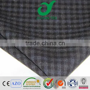 JY-1614 Hot Sale Plain Weave Small Checks Design Printed T82 R18 Suiting Fabric China Supplier Jiuyan OEKO-TEX Standard 100 thumbnail-1