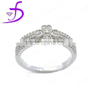 China Factory Direct Sale 925 Silver Women Flower Ring With CZ Stone thumbnail-1