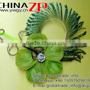 CHINAZP Factory Bulk Sale Top Selling Dyed Brown Trimmed Short Peacock Feathers for Clothes Accessories thumbnail-5