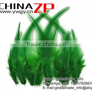 Top Supplier ZPDECOR Wholesale Good Quality Colored Green Chicken Rooster Saddle Feathers for Sale thumbnail-1