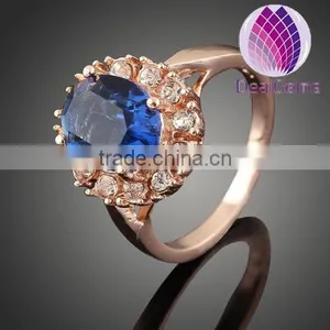 Hot Sale Copper Rose Gold Plated With Zircon Ring thumbnail-1