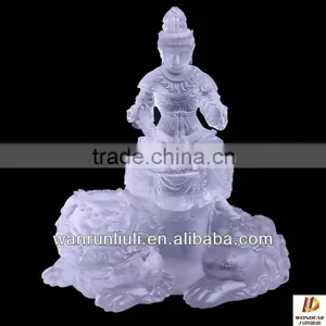 WF057 Chinese Liuli Kuanyin Buddha Sculpture thumbnail-1