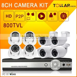 Fashionable 800TVL 8CH H264 Metal Cctv Camera With Voice Recorder thumbnail-1