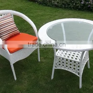 Wicker Rattan Coffee Table and Chair/ Patio Tea Set/ Bistro Set thumbnail-4